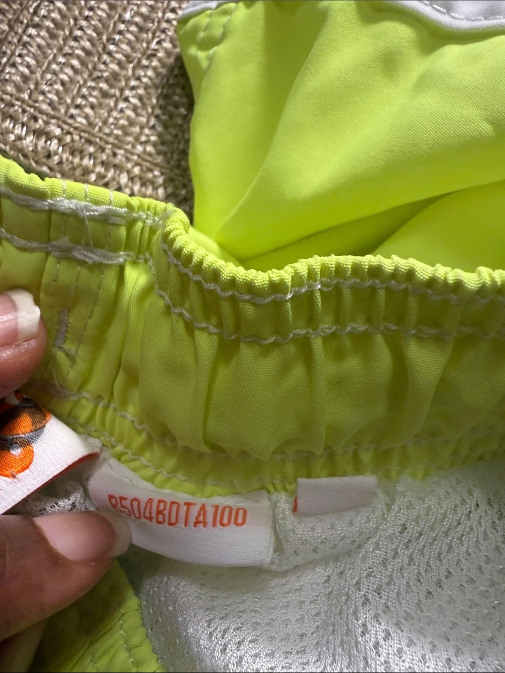 Sundek Boys Neon Yellow Swim Trunks Board Shorts Size 6 Mesh Lined Beach Pool
